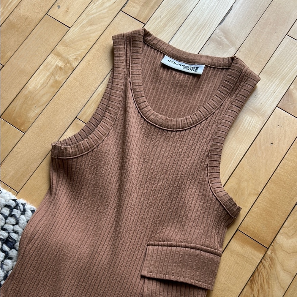 Courreges ribbed tank dress